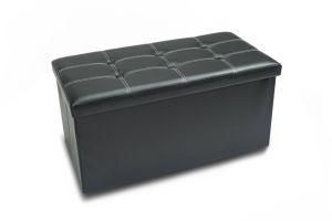 PVC Leather Collapsible Foldable PVC Rectangle Stool for Clothes Storage Ottoman