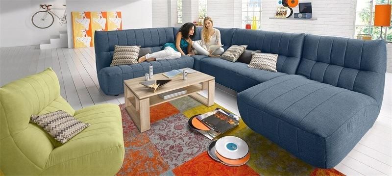 Light Brown Wooden Coffee Table with a Base