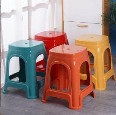 Plastic Stool Household Thickened Chair Living Room Bench Adult Dining Table High Stool