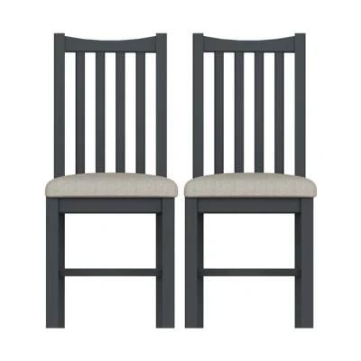 Georgia Painted Grey Dining Chairs - Pair