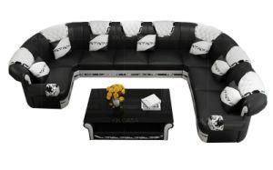 Fashion Living Room Furniture Big Family Sofa Set Genuine Leather Sofa