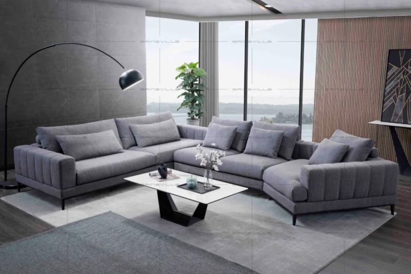 Guangdong Factory Living Room Sectional Corner Fabric Sofa Living Room Furniture
