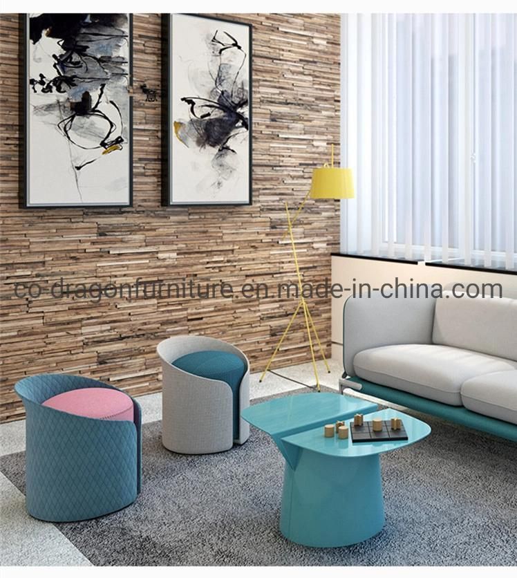 Modern Design Furniture Wooden Fabric Stool for Living Room Furniture
