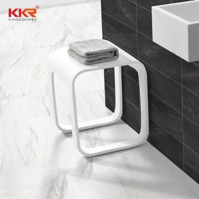 Artificial Resin Stone White Washroom Makeup Vanity Stool