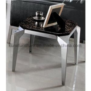 Modern Hotel Marble Top Stainless Steel Side Table