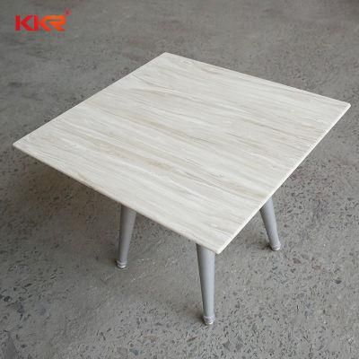 Luxury Matt Square Four People Artificial Stone Coffee Table