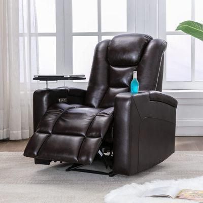 Jky Furniture Modern Design Leather Home Theater Power Recliner Sofa Set with Customerization Functions