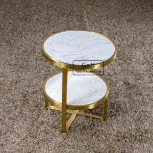 Modern Model White Marble Good Price Round Coffee Table