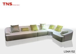 Modern Leather Corner Sofa with Armrest (LS4A152)