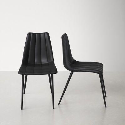 Modern PU Black Art Style Furniture Office Living Room Living Room Dining Chair