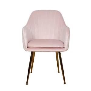 China Cheap Upholstery Fabric Pink Dining Chairs Banquet Chair for Restaurant Dining