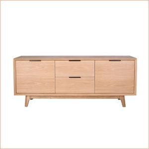New Design Wooden TV Stand Modern European Furniture White Oak Veneer TV Stand MDF