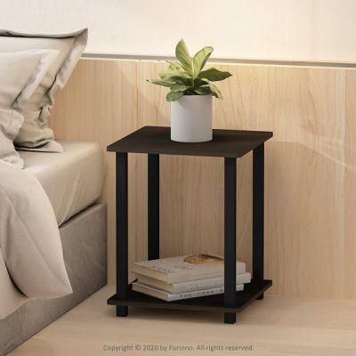 2021new Arrivals Black Espresso Furinno Simplistic End Table