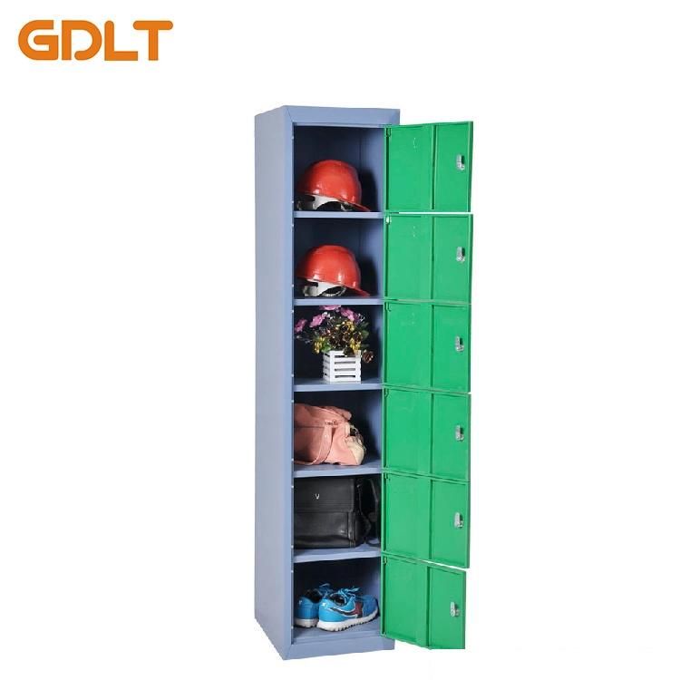 Gdlt Knock Down Structure Six Doors Steel Locker Metal Storage Locker Cabinet