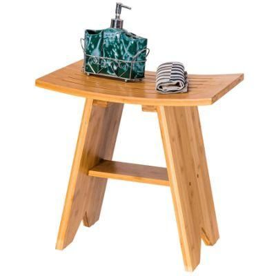 Bamboo Wooden Bathroom Vanity Stool