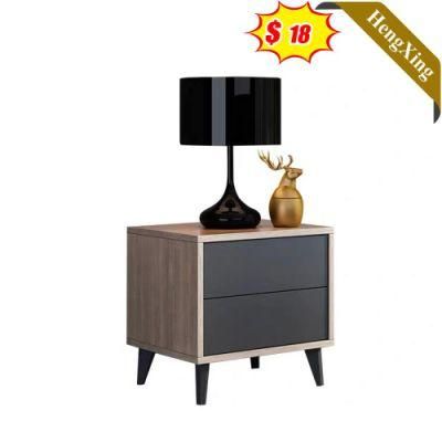Nordic Simple Style Wooden Grey Color Bedroom Furniture Bed Side Table Night Stand