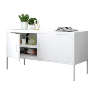 Living Room Showcase Design Modern Metal White Corner TV Stand Cabinet for Furniture