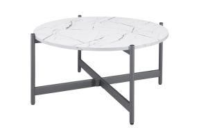 Industry End Table MDF Top Modern Small Table Round Side Tea Table for Living Room