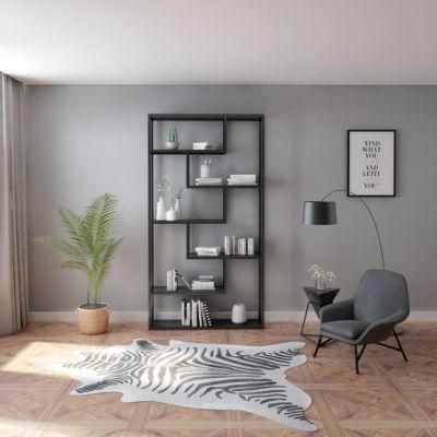 Modern Home Furniture Metal Steel Bookshelf Floor Book Stand Bookcase Wall Shelf