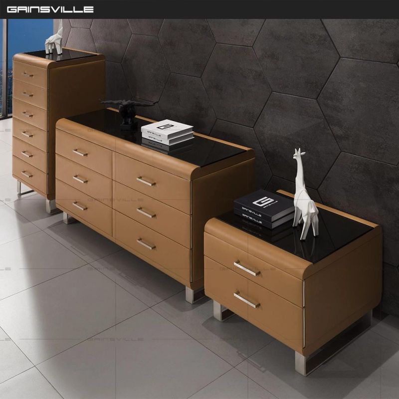 Modern Furniture Bedroom Set Mirrored Dressers in Italian Style Gdr3000