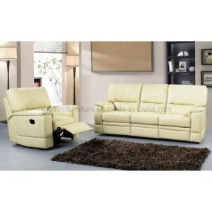 Living Room Genuine Leather Recliner Sofa (R-3008)