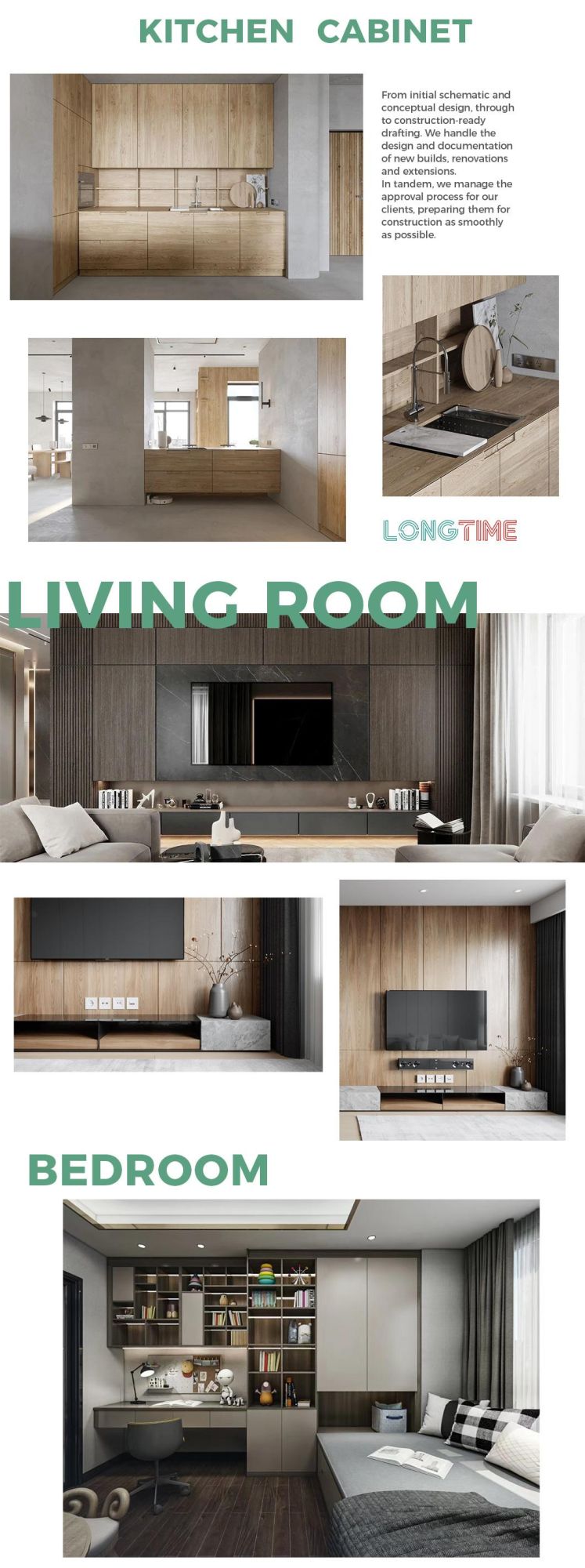 Chinese Customized Modern Living Room Home Wooden Furniture Sofa TV Stand Living Room Cabinet