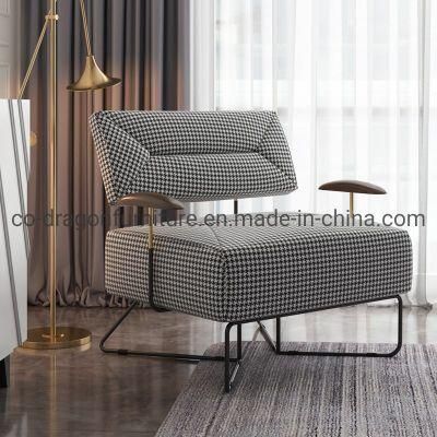 Nordic Style Modern Furniture Fabric Single Sofa Chair with Arm