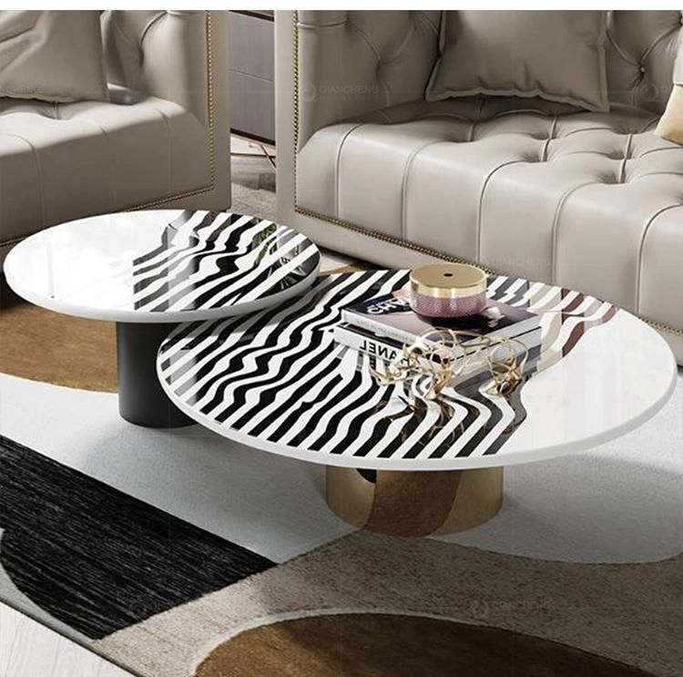 Contemporary Sitting Room 2 Pieces Decorative Coffee Tea Table Set