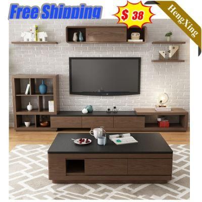 China Wholesale Wooden Home Living Room Furniture Modern Tea TV Stands and Coffee Table