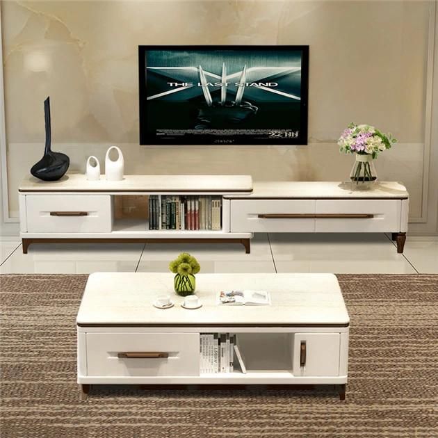 Modern Melamine TV Stand Shelf Living Room Wooden TV Cabinet