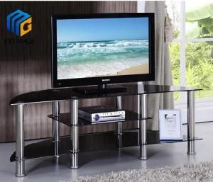 Cheap Price Metal and Glass TV Stand on Sale