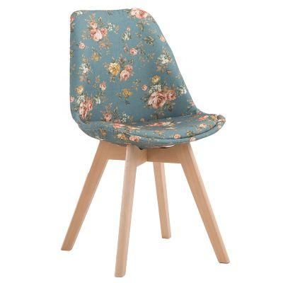 Fabric Wooden Dining Chairs Cafe Restaurant Hotel Leisure Chair