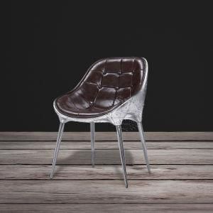 Fiberglass Leather Diana Armchair Dining Chair