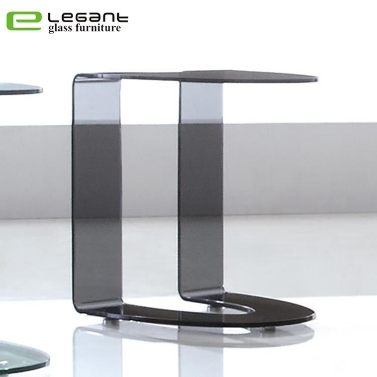 Modern Design Black Tempered Top Glass Coffee Side Table