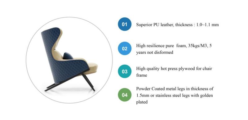 Zode Elegant Modern Soft Seating Living Room Lounge Arm Chair for Home Furniture