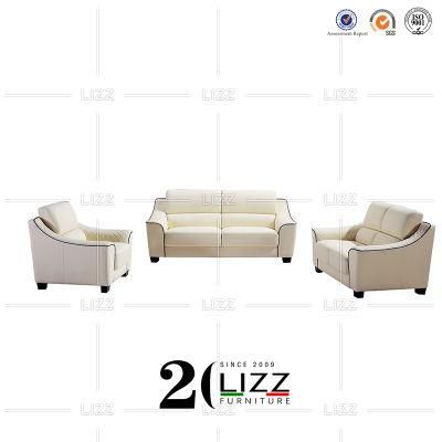 Modular Modern Home Living Room Furniture Loveseat Genuine Leather Sectional Sofa