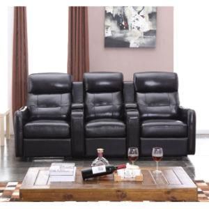 New Arrival Black Color Home Theater Recliner Sofa 6039TV