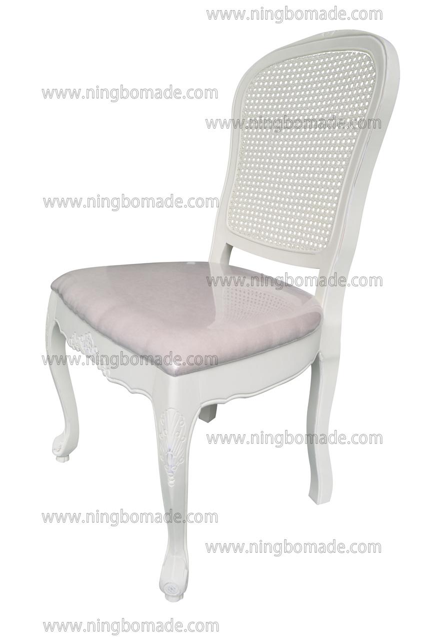 Nordic Louis Style Household Furniture Louis White Solid Wood Chair