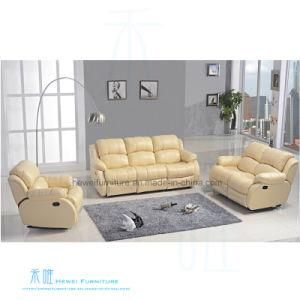 Modern Leather Recliner Sofa Set for Home Theater (HW-8996S)