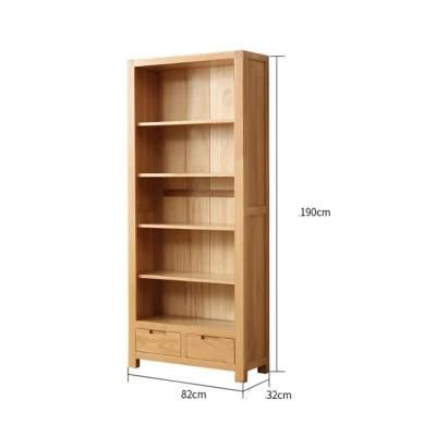 New Design Solid Wood Bookcase for Home or Office Oak Glass Door Bookcase