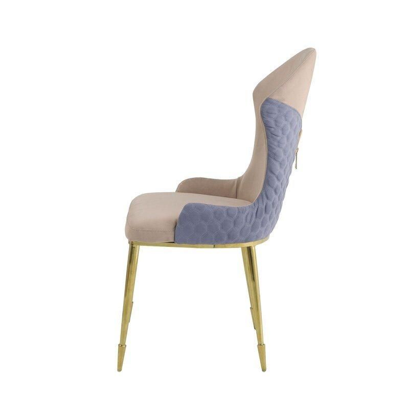 Modern Design Home Furniture Dining Chair Colored Velvet Dining Chair with Wooden Legs