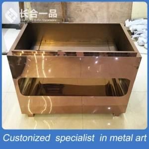 Customzied Rose Gold Mirro Stainless Steel Table