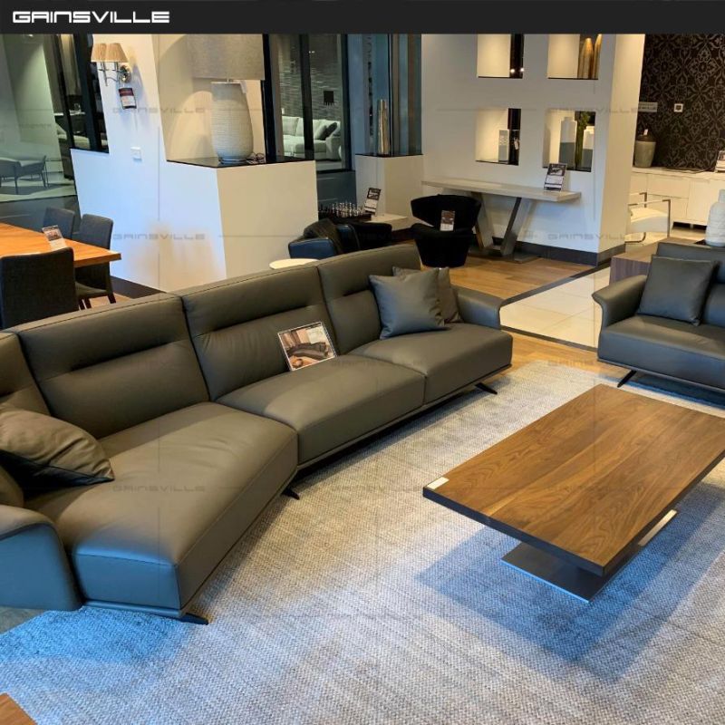 Home Furniture Set Luxury Leather Sofa Fabric Sofa for Living Room GS9012