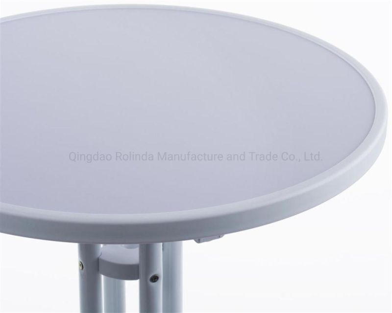 Top Quality D60 70 80 Cm Round Black White Bar Height Folding Table Folding Dry Bar Table
