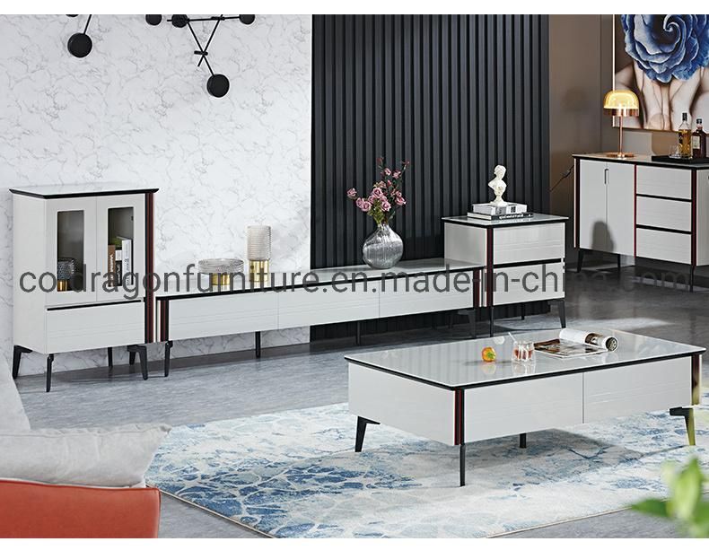 Modern Coffee Table with Glass Top for Living Room Furniture