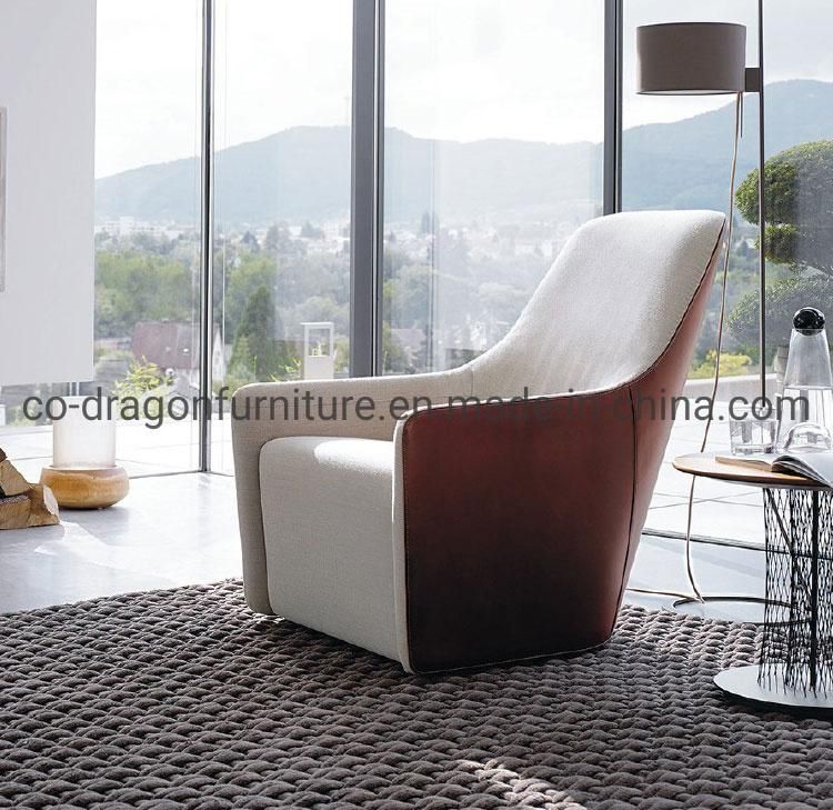 Luxury Modern Furniture High Back Leather Leisure Simple Sofa Chair