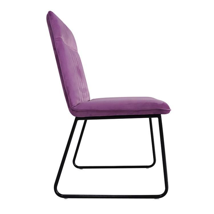Modern Design Velvet Restaurant Living Room Dining Chairs with Metal Legs Chair