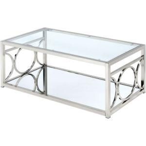 Factory Wholesale Modern Design Furniture Stainless Steel Marble Top Coffee Table