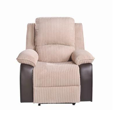 Jky Furniture Classic Design Fabric Matching Leather Manual Recliner with Massage Function