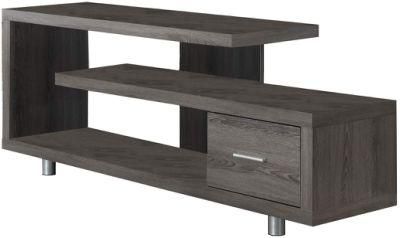 Dark Taupe Finish TV Stand with 1 Drawer